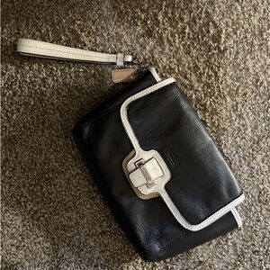 Coach Taylor Spectator Flap Clutch Navy